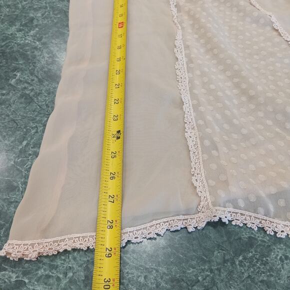 Love On A Hanger Lace Crochet Sheer Dot Tank Top Size Large Boho Fairy Cottage - Picture 10 of 11